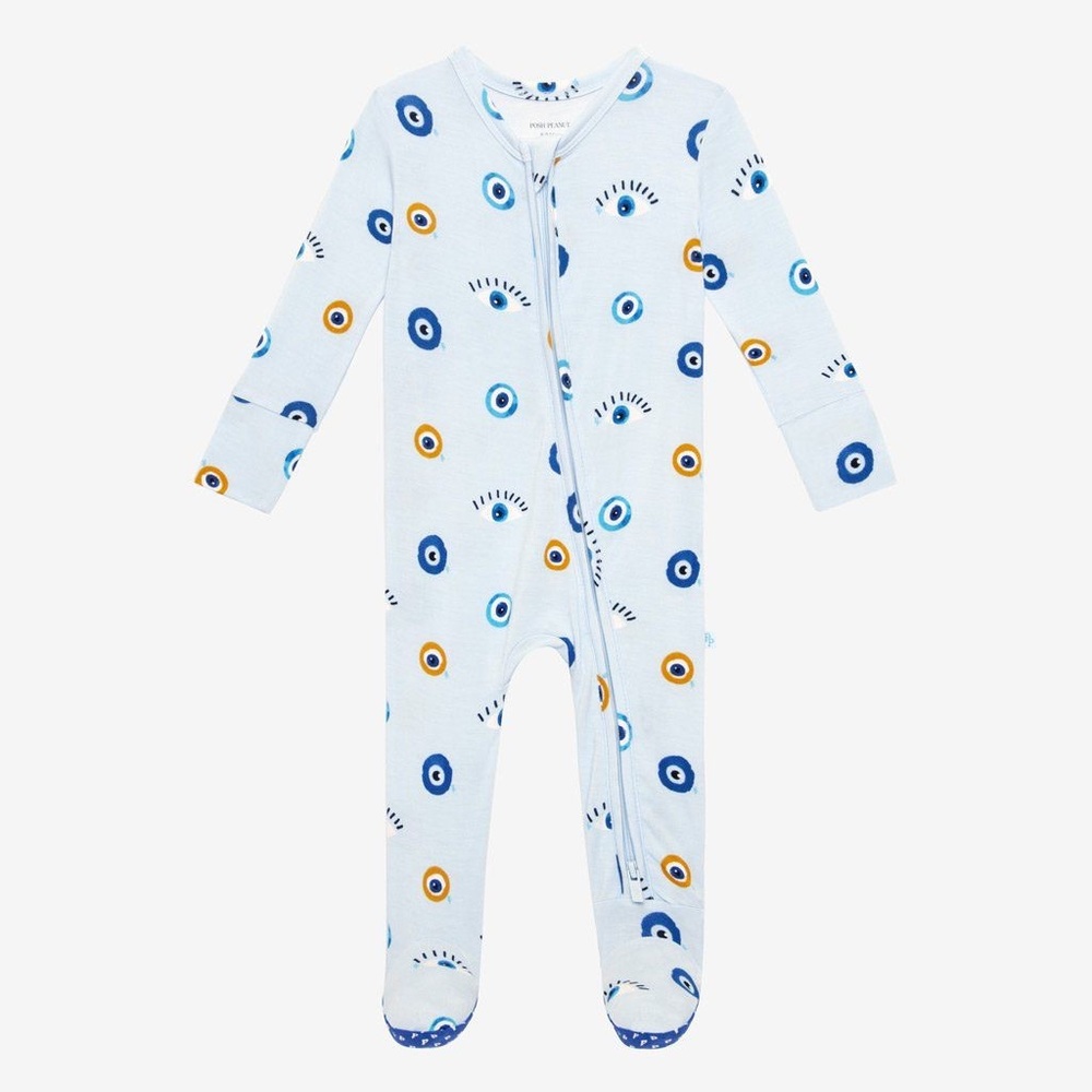 Evil Eye Footie Zippered One Piece